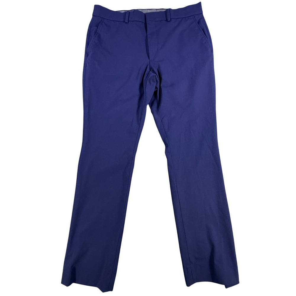 Egara Dress Pants Men 34x30 Blue Flat Front Stretch Modern Fit‎ TB-235 RN 77219
